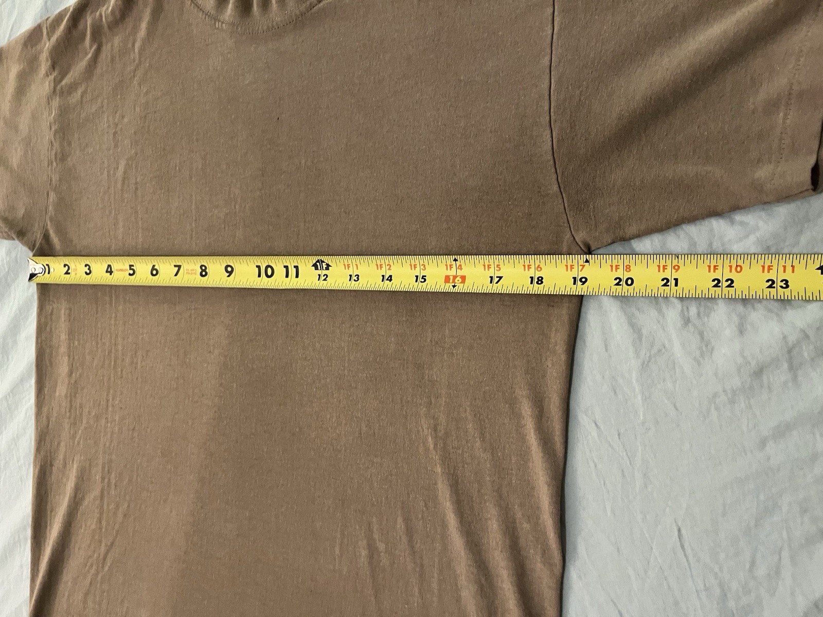 Vintage 2000s 90s 80s Tan Brown Blank Small Shirt Single Stitched Y2K grunge gallery