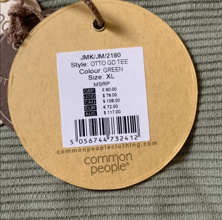 Common People Ottoman Textured Shirt Garment Dye Relaxed Fit Green Ribbed XL NWT gallery