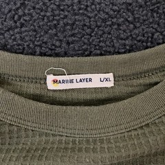 Marine Layer Shirt Mens Medium Large Waffle Knit Supima Cotton Modal Soft Green