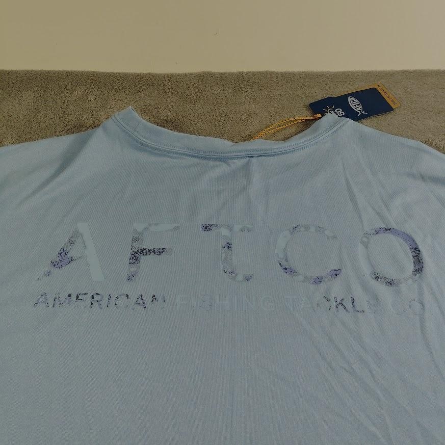 AFTCO Shirt Mens XL Blue Samurai 2 SS UPF 50 Tagless Performance Fishing Tee gallery