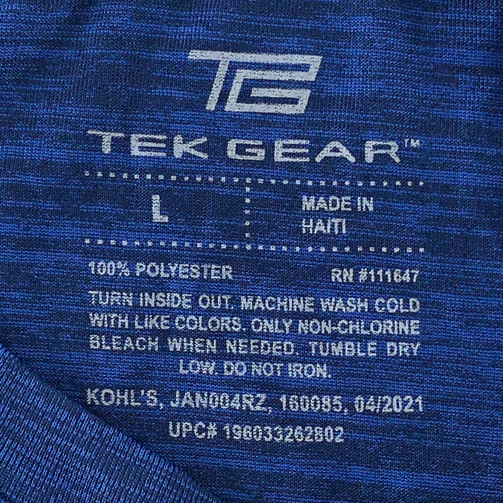 Tek Gear Men's Size Large Blue MVP Graphic Short Sleeve Crew Neck T-Shirt New gallery