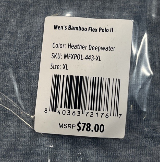 Free Fly Men’s Bamboo Flex Polo || T Shirt (MFXPOL-443-XL) Size XL Color Blue gallery