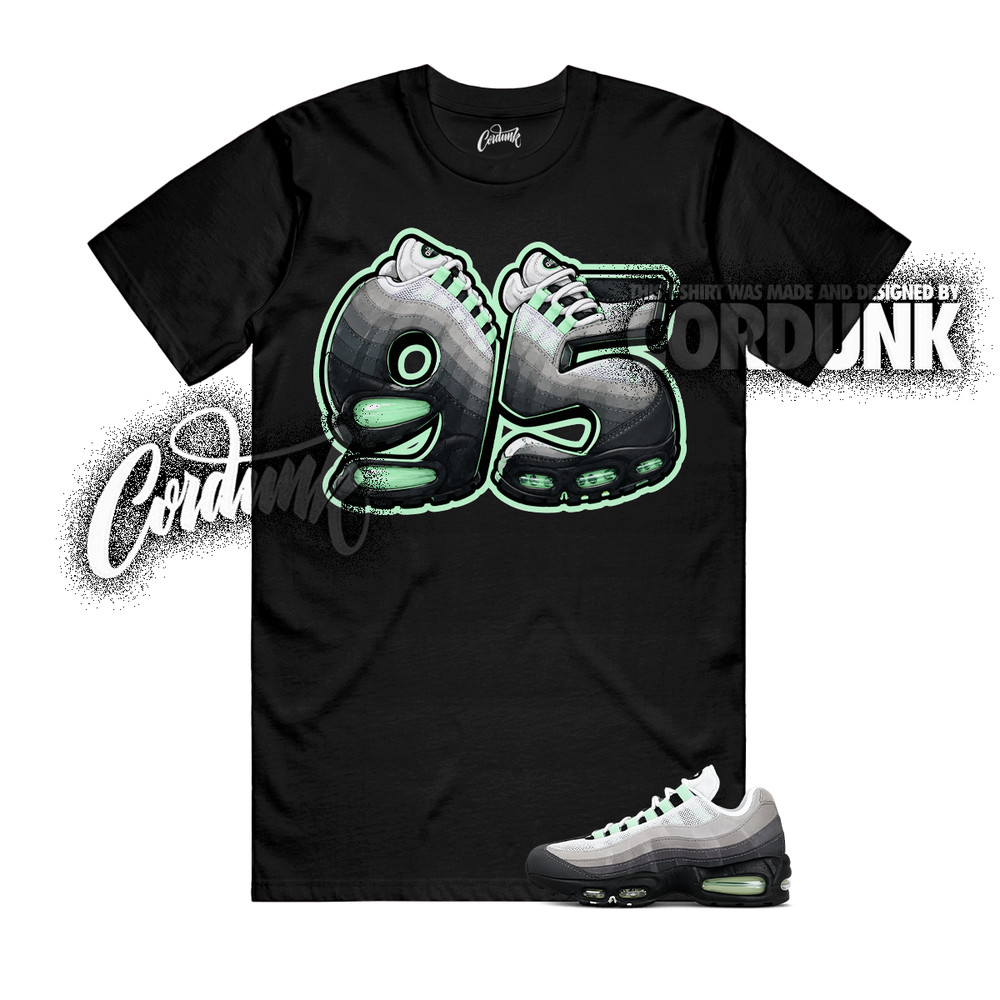 Air Max 95 Fresh Mint OG Big Bubble Green Foam Grey T Shirt Match V2