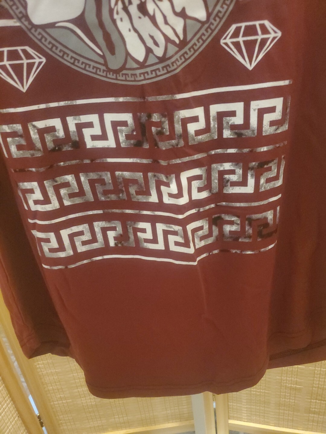 Launder Mens Shirt Size XL Red White Indian Diamonds Hooded Pull On Sleeveless gallery