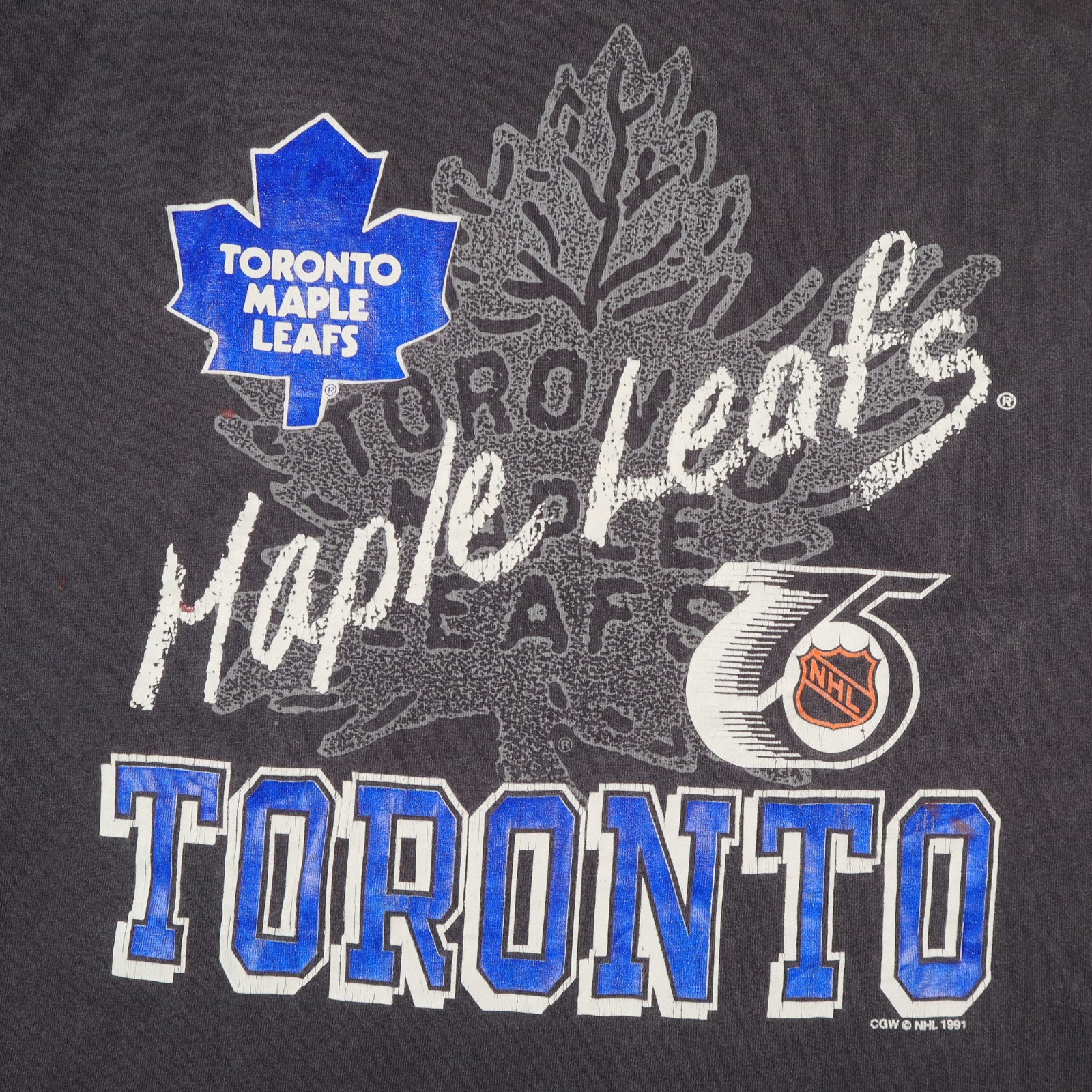 Vintage Toronto Maple Leafs Shirt Mens Large* Single Stitch Distressed Faded NHL gallery