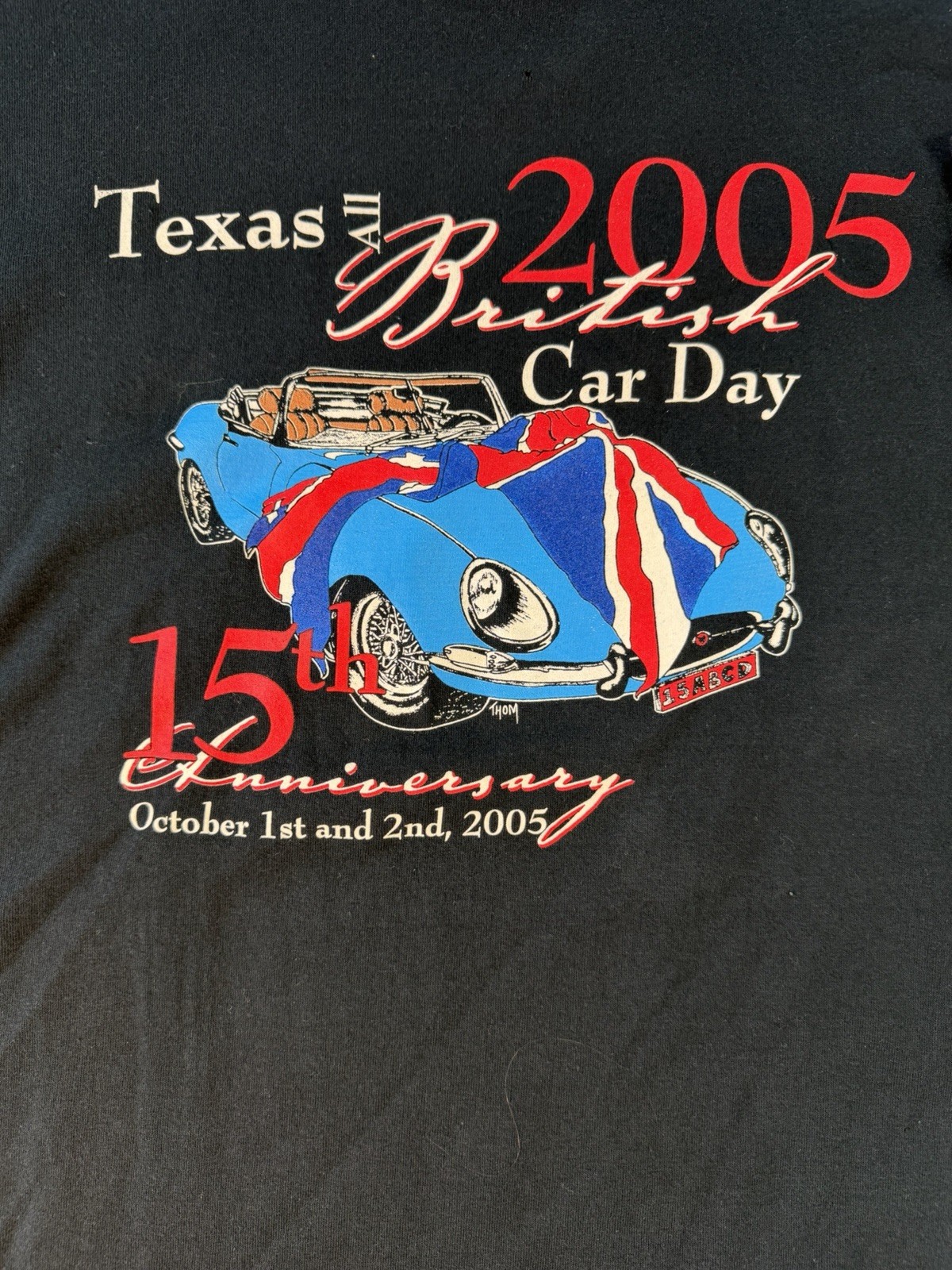 Vintage 2005 All British Car Day 15th Anniversary 2XL Austin TX Tee gallery