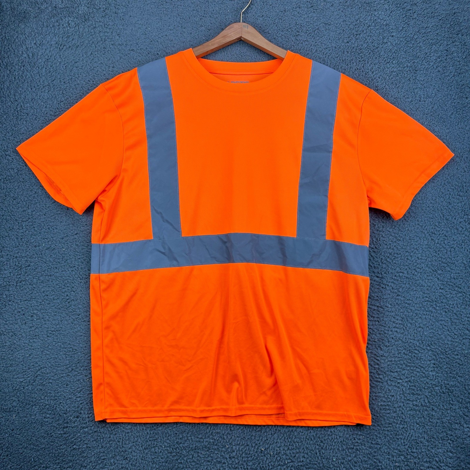 Arctic Quest Mens XL Orange High Visibility Reflective Safety Work T-Shirt