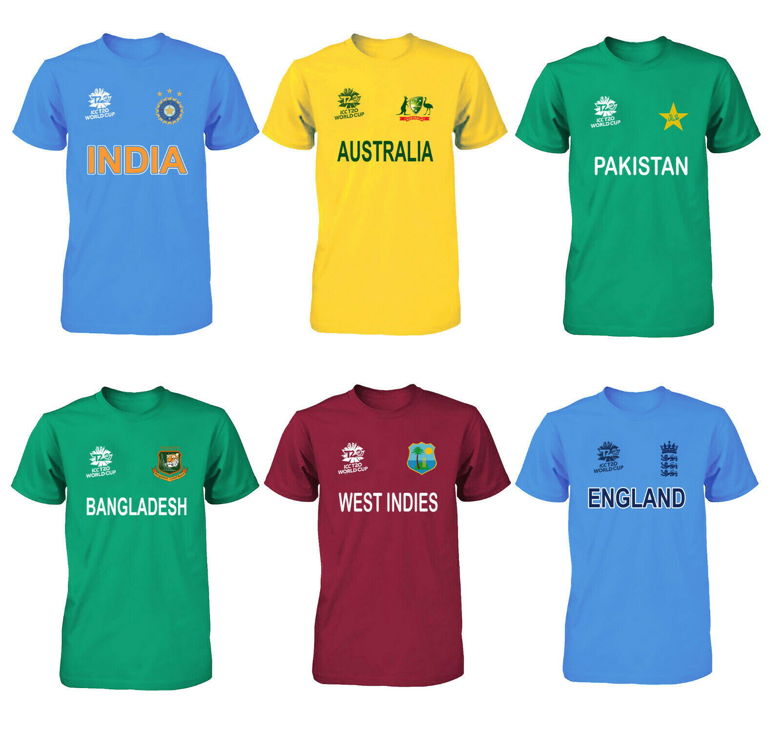 Cricket World Cup 2019 Jersey T Shirt 100% Cotton Tee gallery