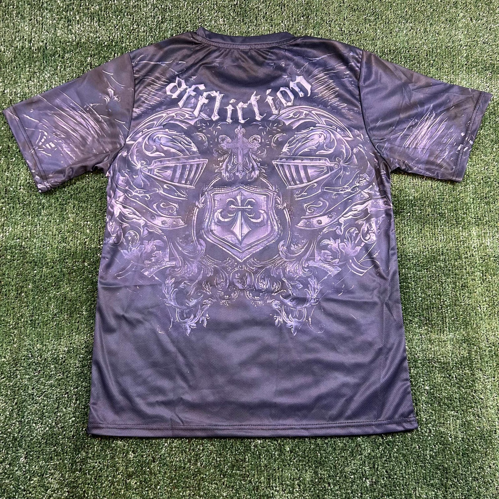 Affliction/Xtreme Couture Style Black Graphic Shirt Gothic y2k skater Tee XS-6XL gallery