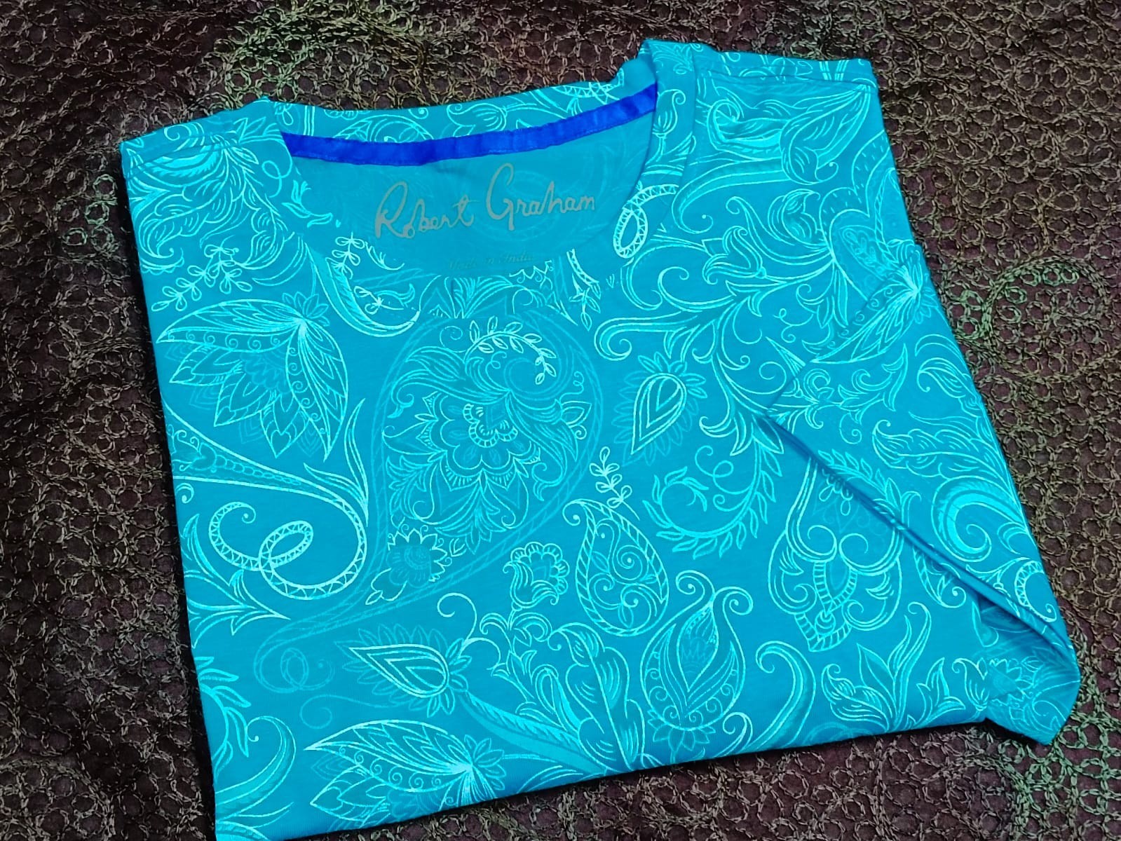 Robert Graham vibrant Dual Tone Paisley printed Tshirt M L Xl 2XL 3xl New gallery