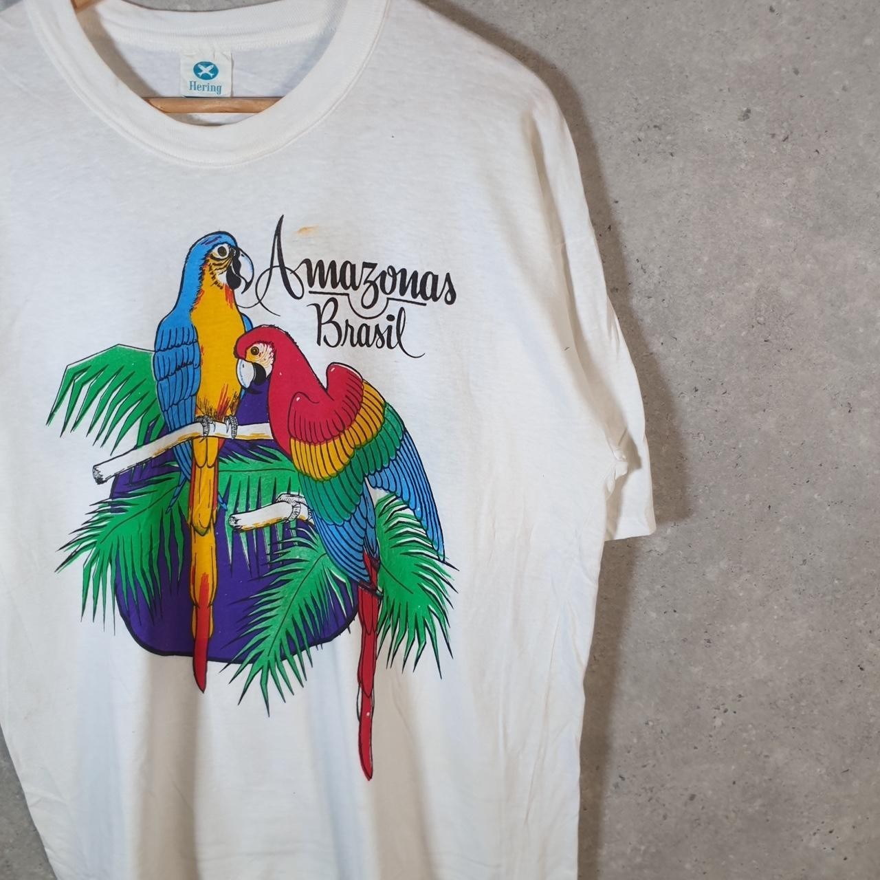 Vintage Hering Amazonas Brazil Graphic 90s Single Stitch T-Shirt Men’s 2XL White gallery