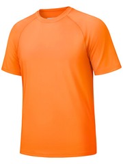 UPF 50+ Mens Performance Sun Shirts Short Sleeve Quick Dry Summer Gym Sport Tops