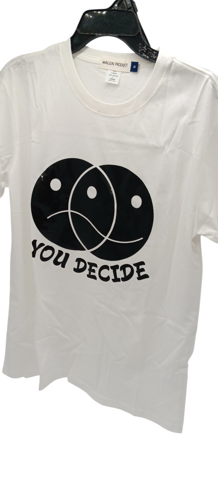 You Decide Graphic T-Shirt Unisex White CottonTeeCasual StreetwearSoft M size
