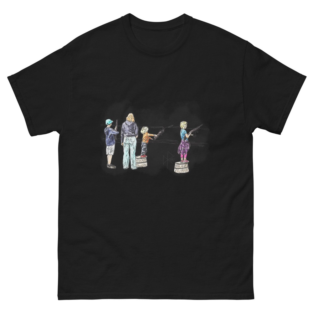 Coin-Op Shooting Gallery – Classic T-shirt Graphic Tee Funny Cool Sketch Art