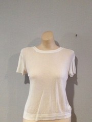 YY Sheer Button Back White Shirt Size Medium