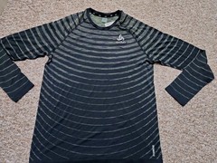 ODLO Base Layer Top Performance Light Fitted Long Sleeve Blackcomb Men’s sz L