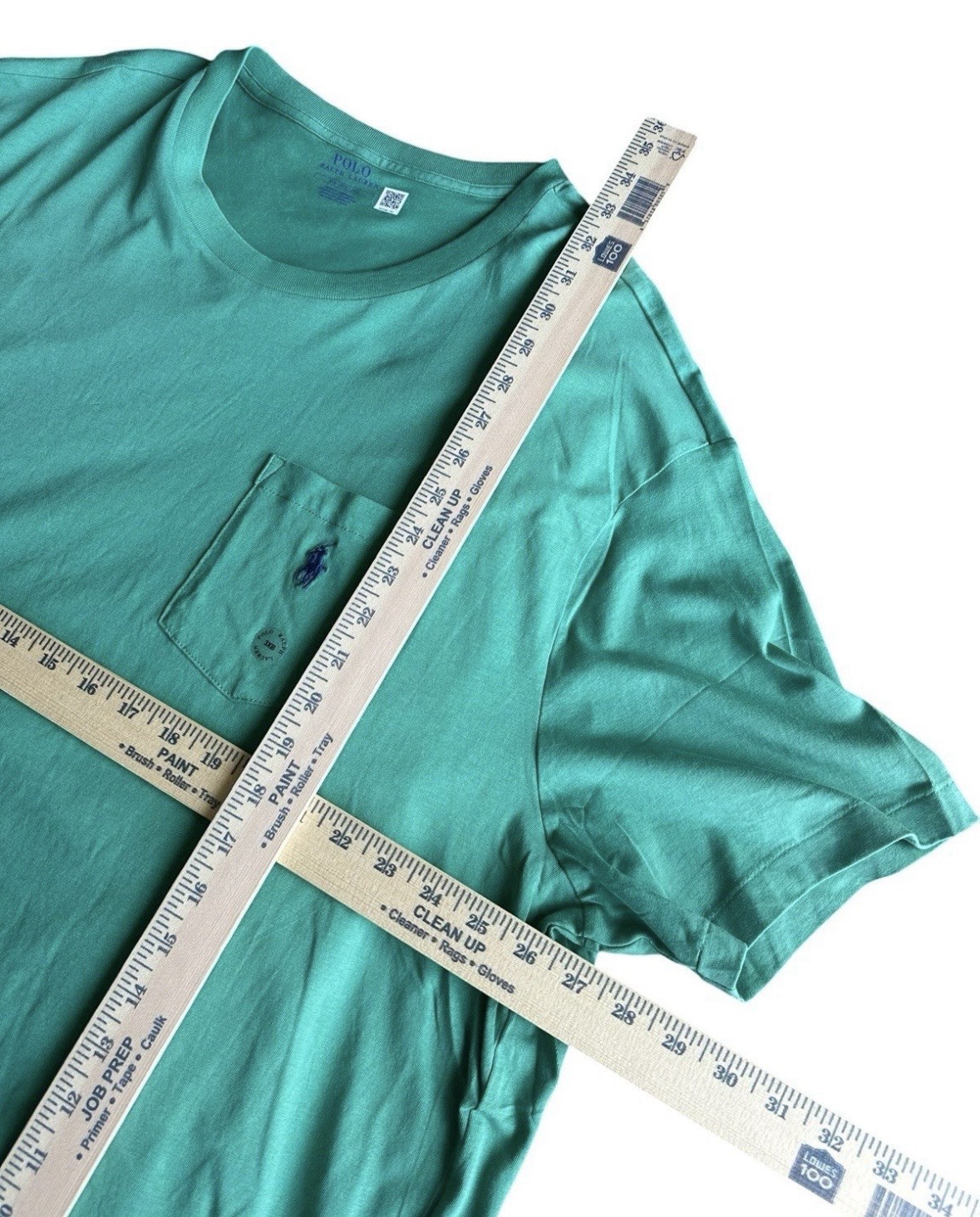 Polo Ralph Lauren Big & Tall Green Crew-Neck Pocket Shirt Men’s Size 3XB gallery