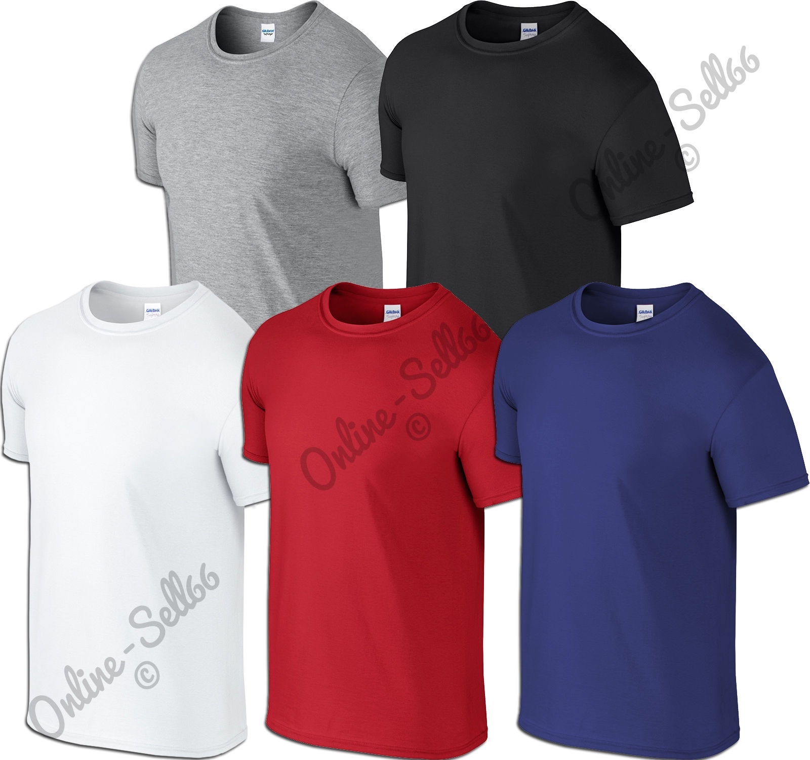 5 Pack Cotton Tshirts Brand New All Colours + Sizes Plain Summer Workwear