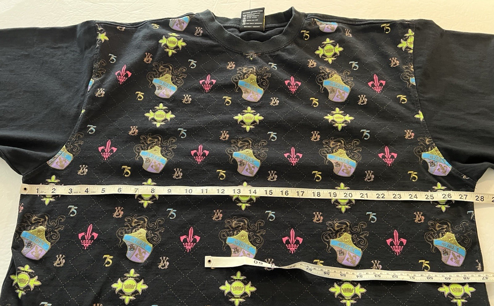 Avirex “Strength in Truth" Crests #75 AOP Streetwear Hip Hop Men’s 2X Shirt Y2K gallery