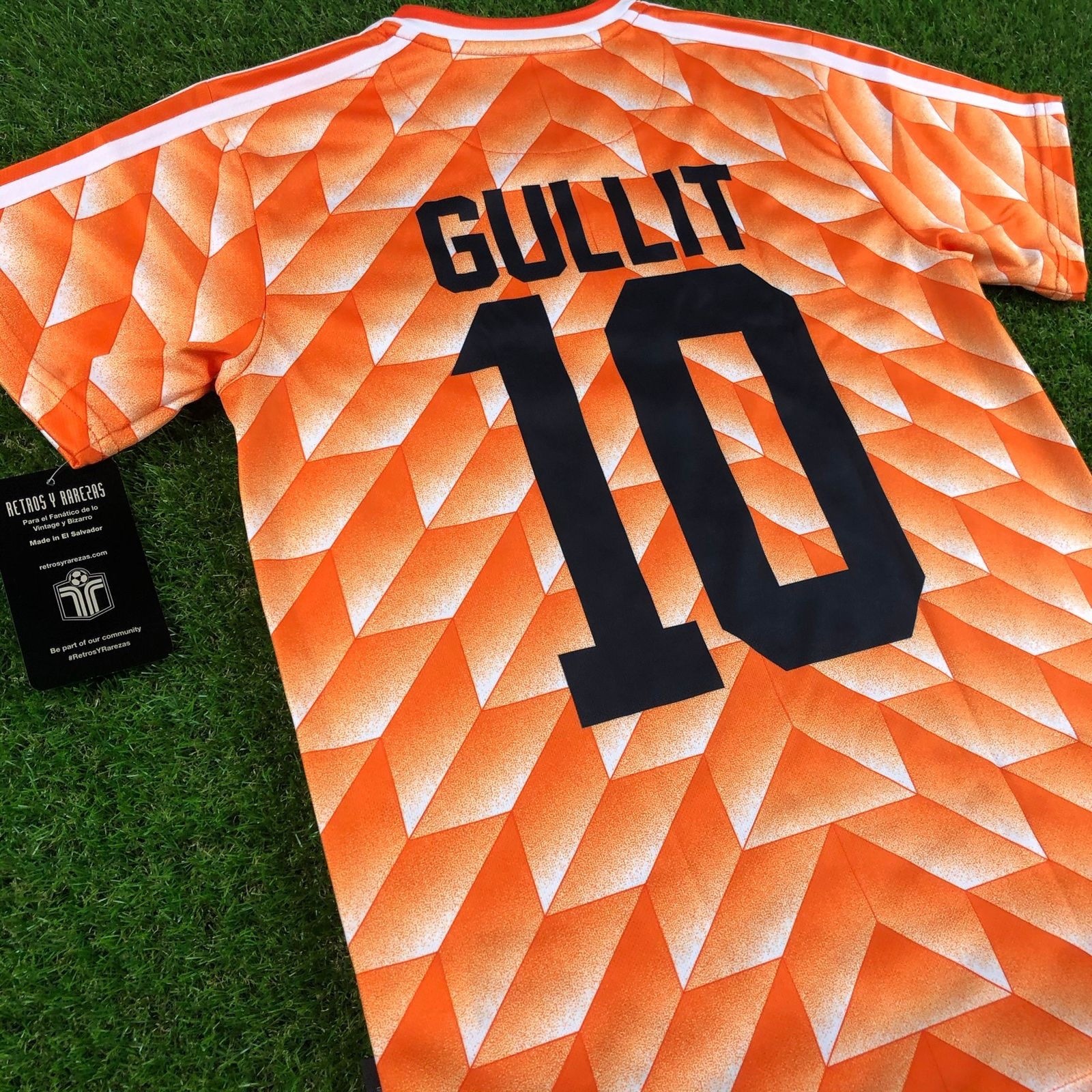 Classic Retro Netherlands Holland 1988 GULLIT 10 Football Shirt Jersey Size M gallery