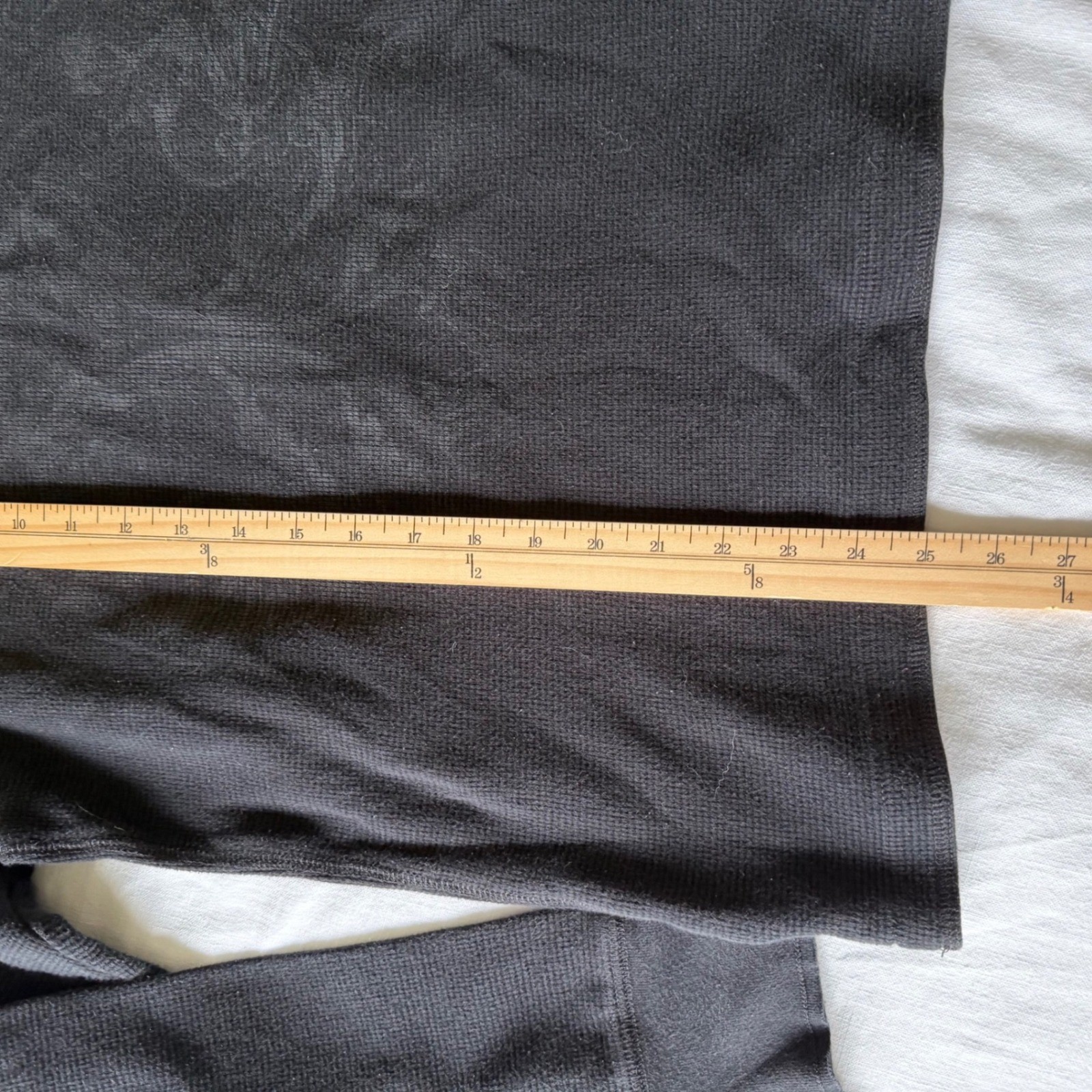 Y2K Aeropostale Black Waffle Knit Thermal Shirt Gothic Logo Biker Medium gallery