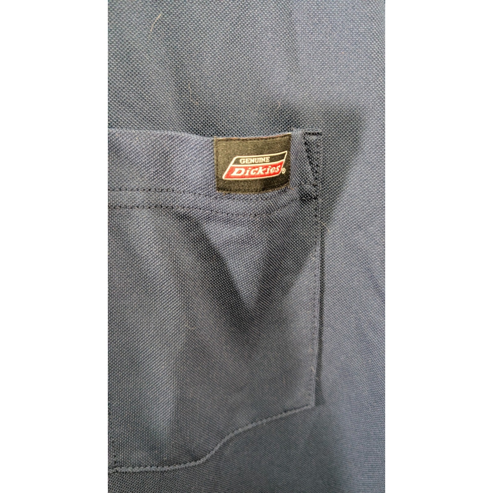 Genuine Dickies Men XL Navy Blue Short Sleeve Performance Wicking Pocket T-Shirt gallery