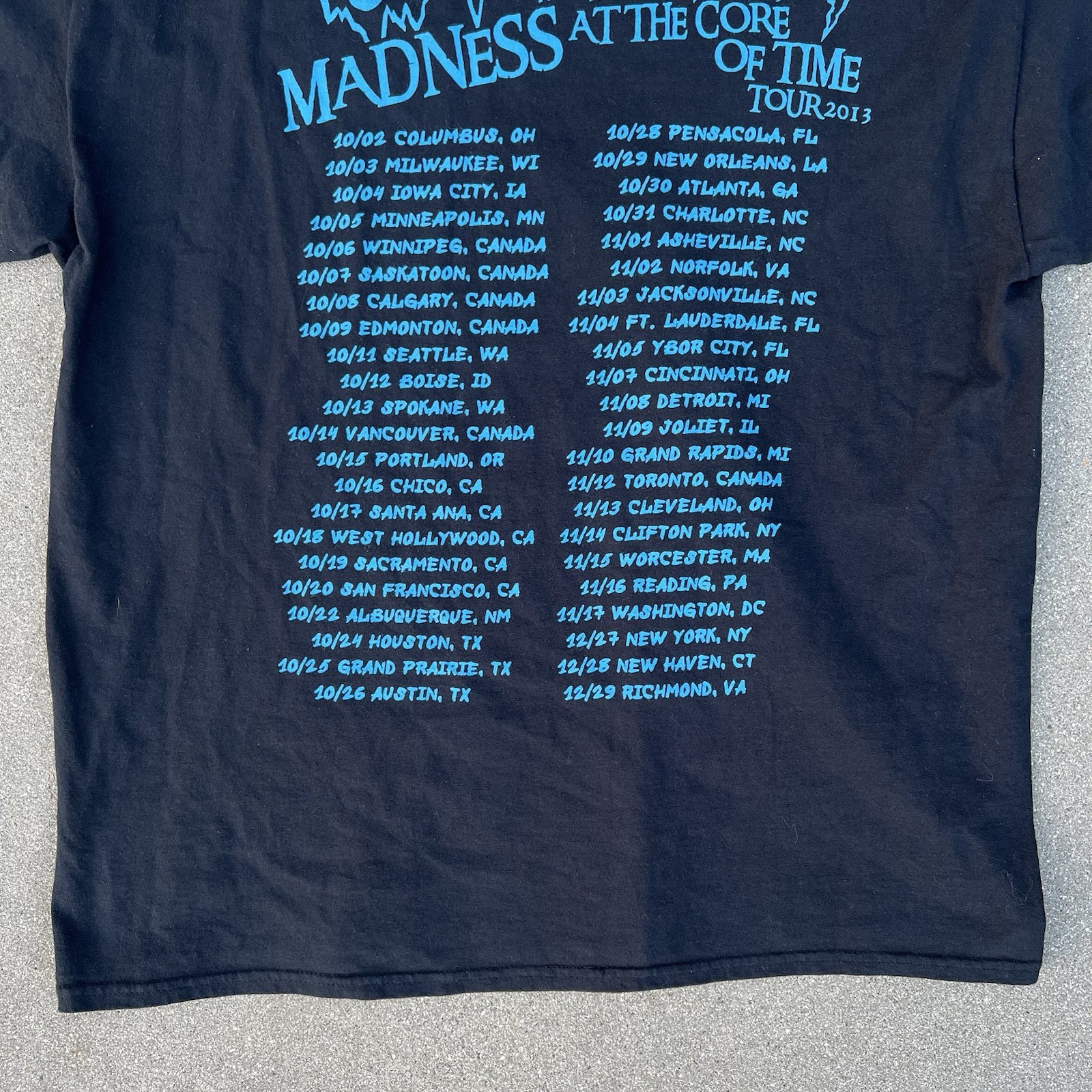2013 GWAR Madness At The Core Of Time Tour Heavy Metal Punk Band T-Shirt XL gallery