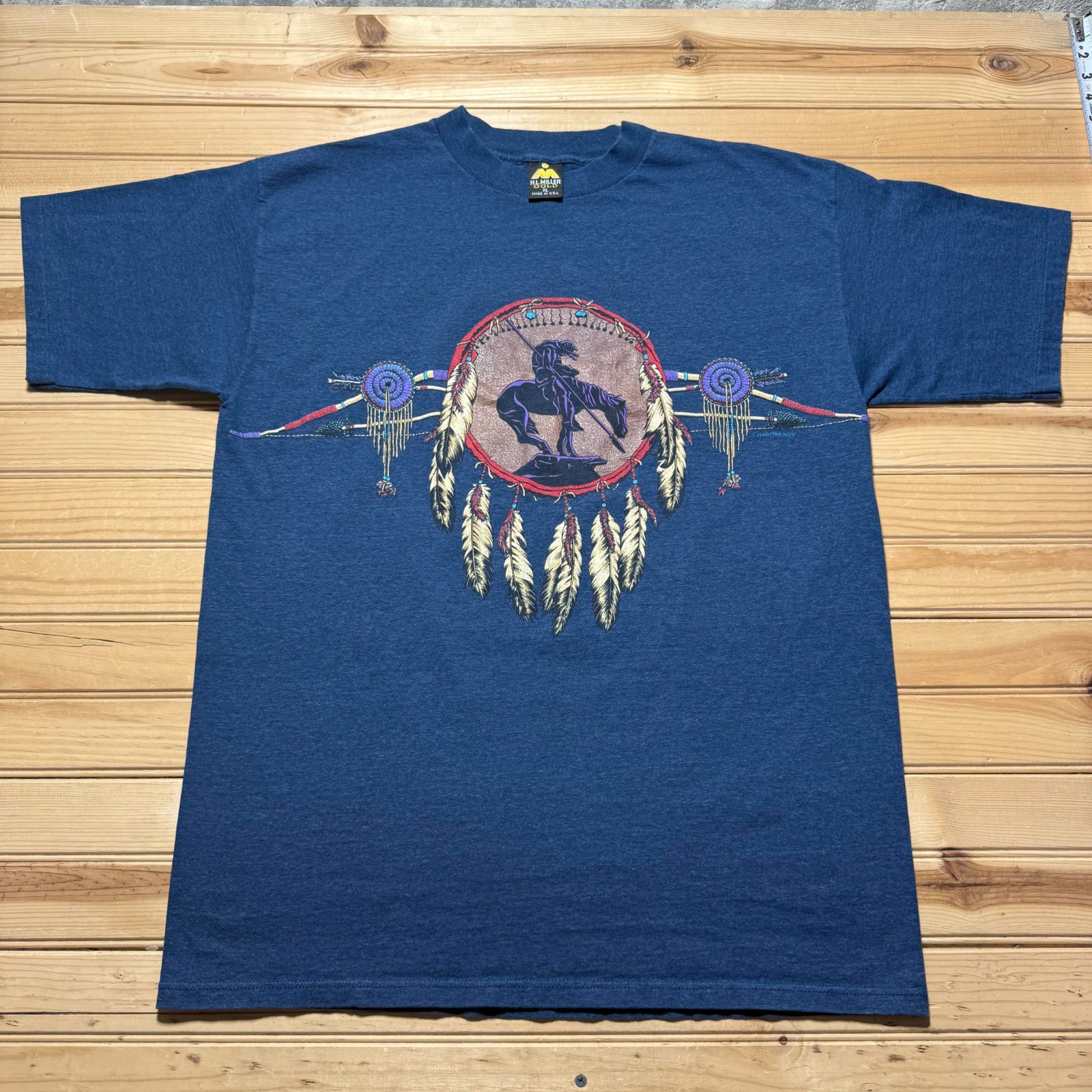 Vintage 1994 Native American Horse Rider Dream Catcher AOP T-Shirt USA Made - XL gallery