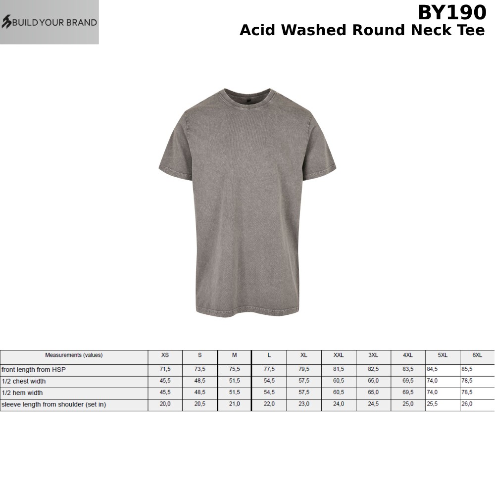 Acid Washed Round Neck Tee| Men's Urban style Crew Neck Relaxed Fit T-shirt gallery