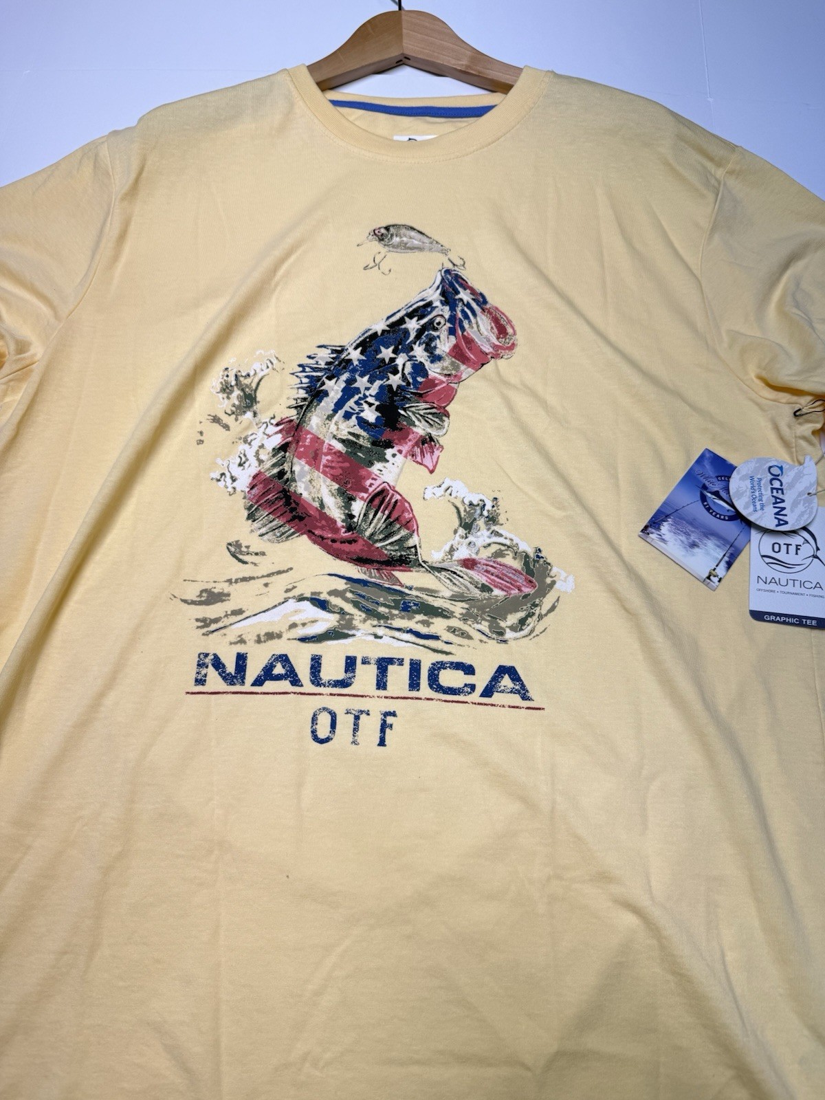 Nautica OTF Graphic Tee Piña Colada Men’s Size XL Short Sleeve Fishing NWT gallery