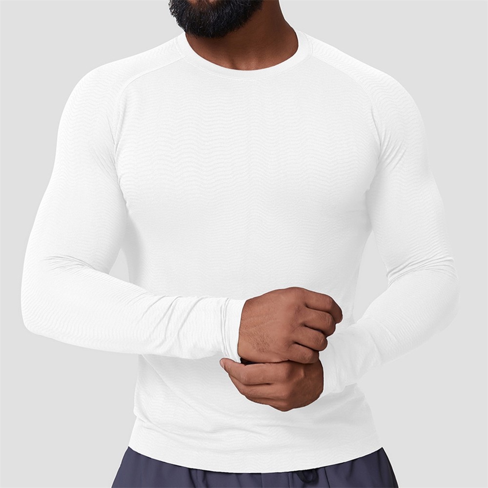 Men's Long Sleeve Sports T-Shirt Classic Casual Slim Round Neck Shirts gallery