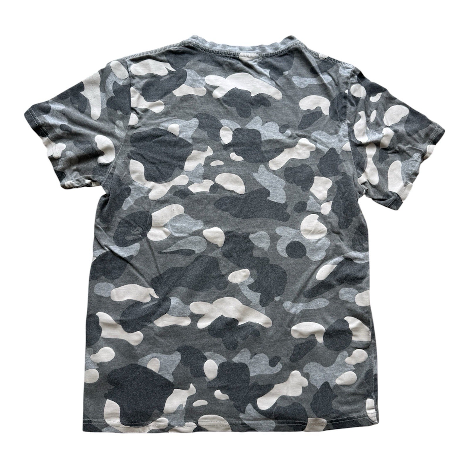A Bathing Ape BAPE Men’s Gray Camo Shark Graphic T-shirt gallery