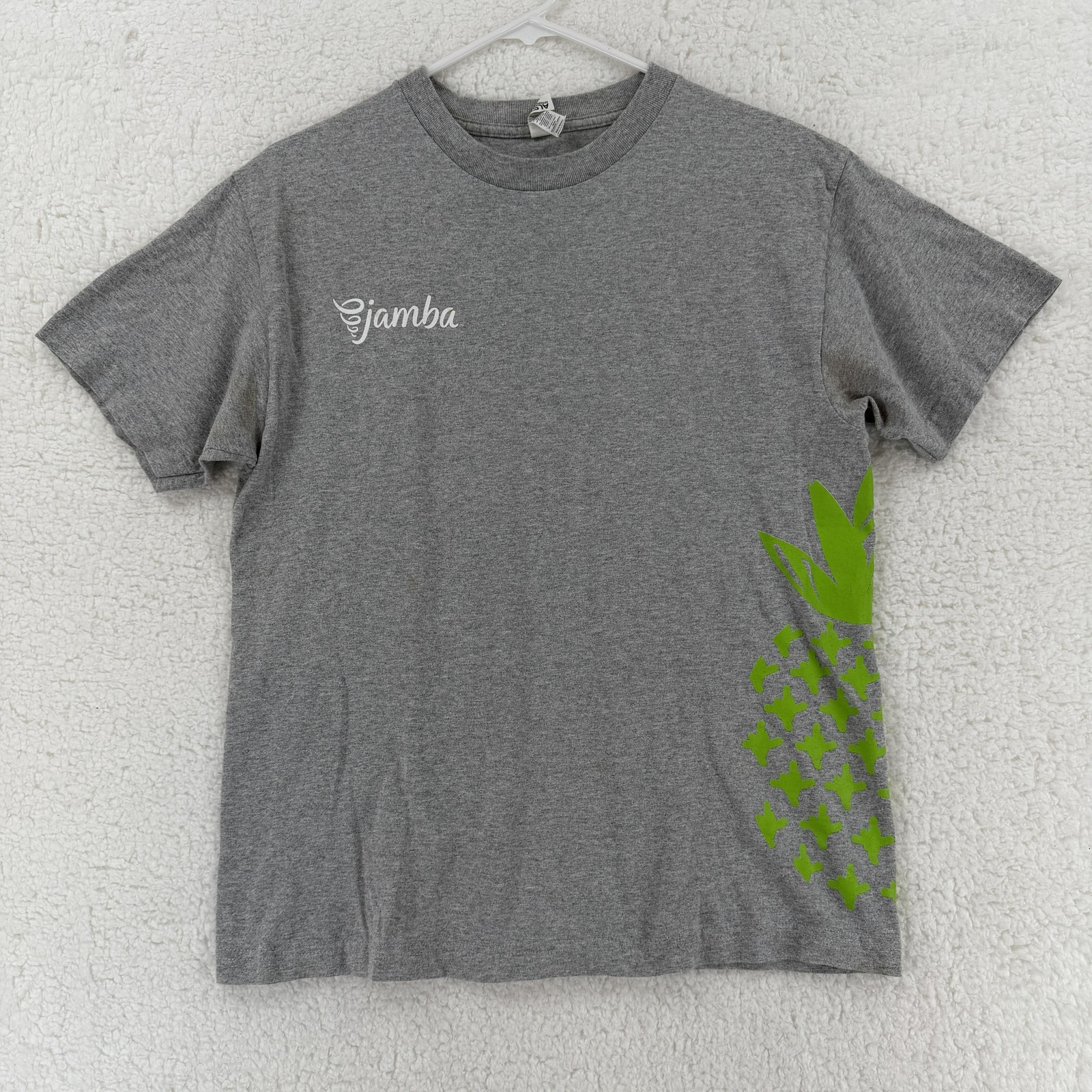 Jamba Juice Pineapple Shirt Mens Medium Gray Blending Aloha Hawaii Tee Staff gallery