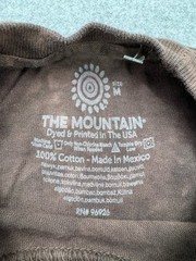 The Mountain T Shirt Mens M “Sloth Face” Liquid Blue Hand Dyed Big Face Boho Tee