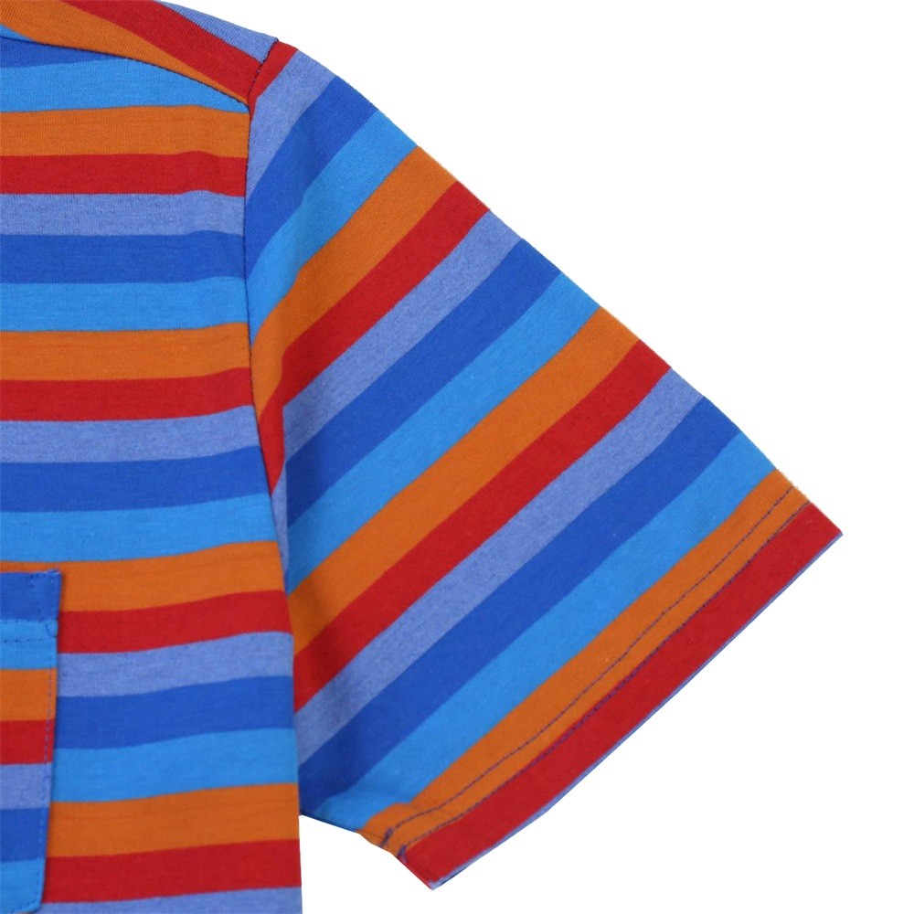 Beautiful Giant Men's Striped Cotton T-Shirt Classic Causal Loose Orange gallery