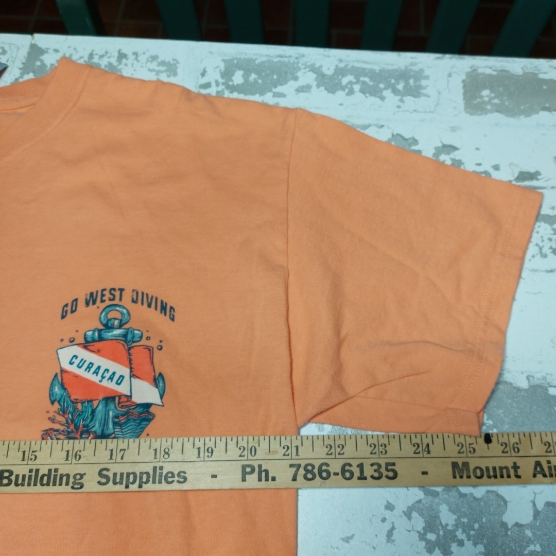Duck Co. Go West Diving Explore The Deep Curacao T Shirt Sz Lg 2016 Peach Tee gallery