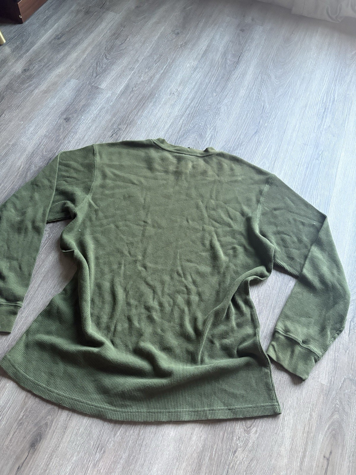 South Pole Green Waffle Weave Pullover Thermal Knit Long Sleeve Size XL gallery