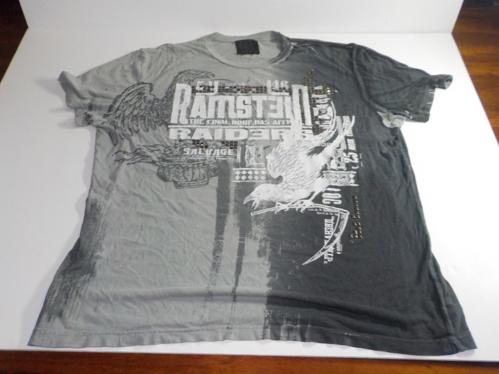 Salvage Designer T-Shirt Y2K Mens XXL 2X Large Distressed Graphic (0626) gallery