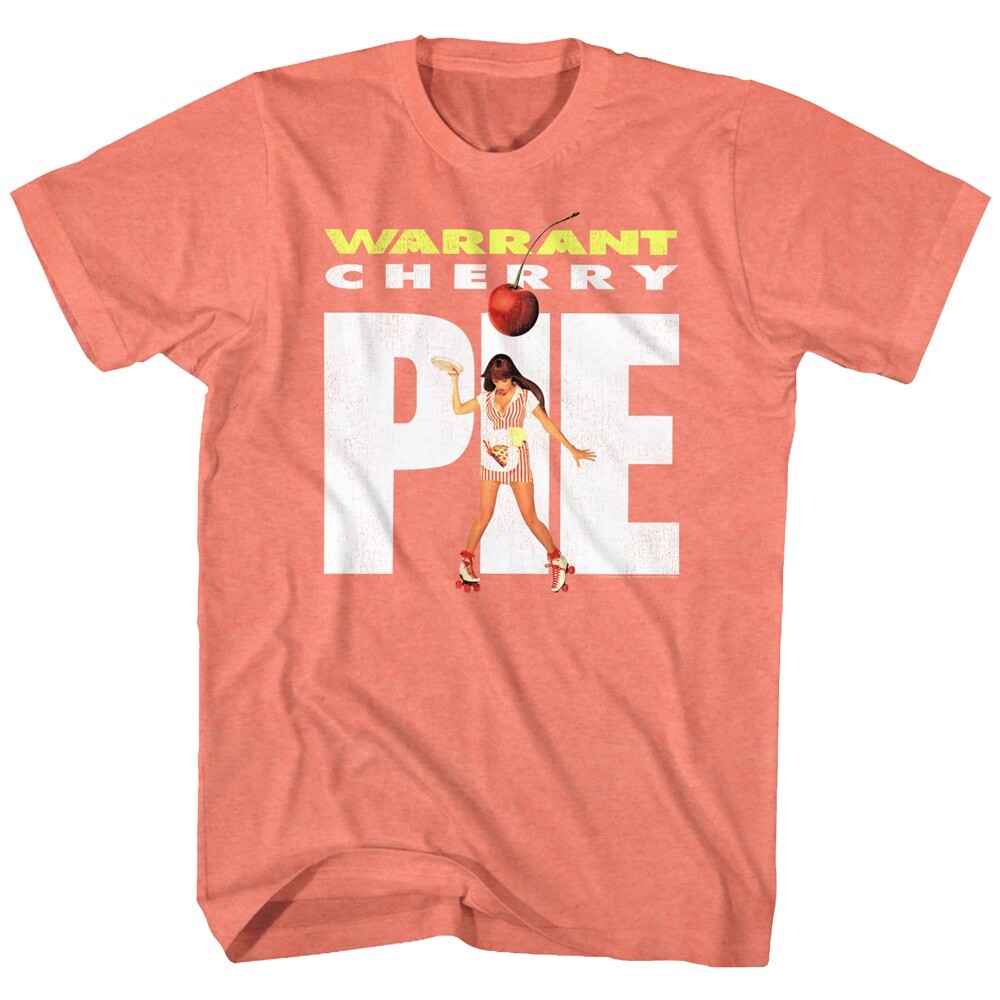 WARRANT Band Music T-Shirt PIE WAITRESS COVER Heavy Metal New Mens Coral Heather gallery