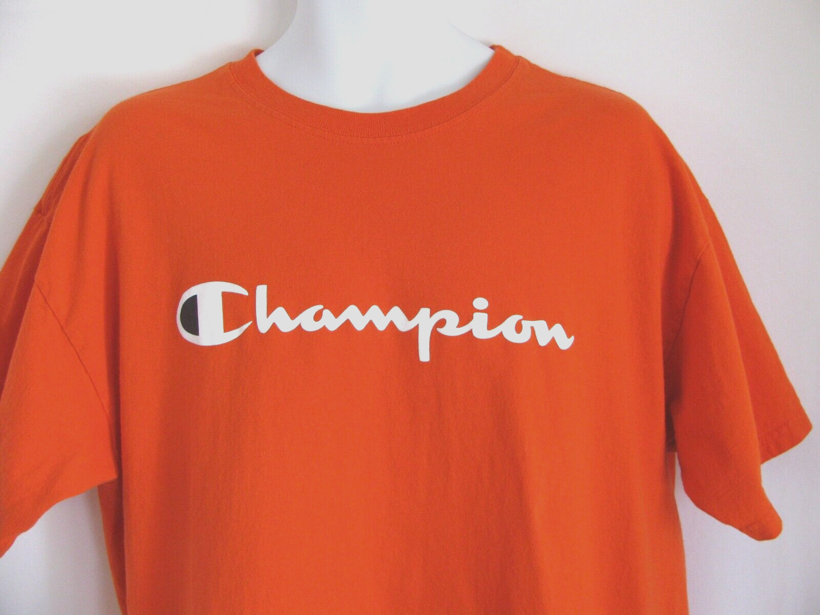 Champion Athletic T Shirt Mens 1XL Orange Logo Graphic Streetwear Tee gallery