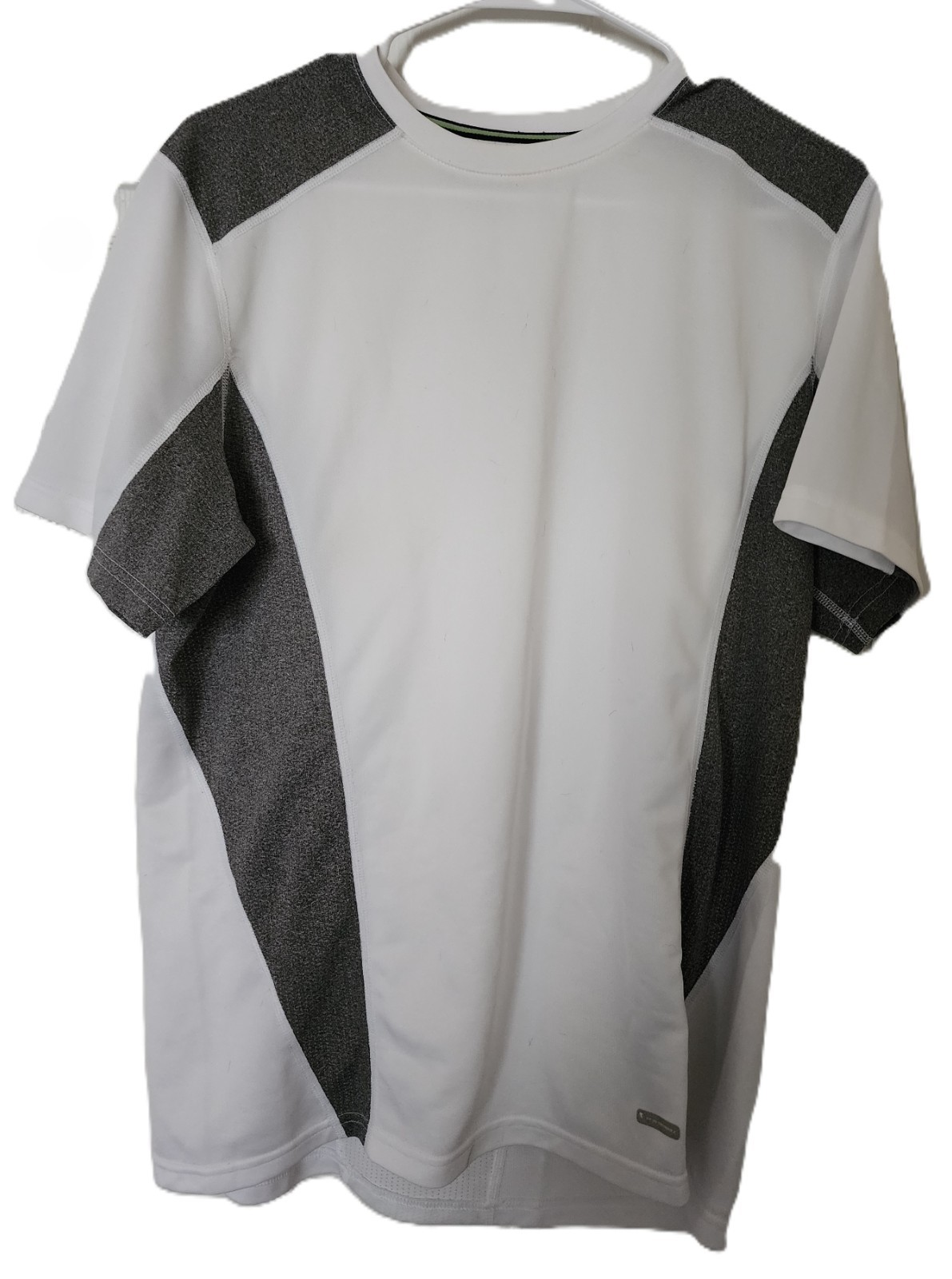 Tek Gear Mens White Gray Silver GYM ATHLETIC Wear Shirt - Size M gallery