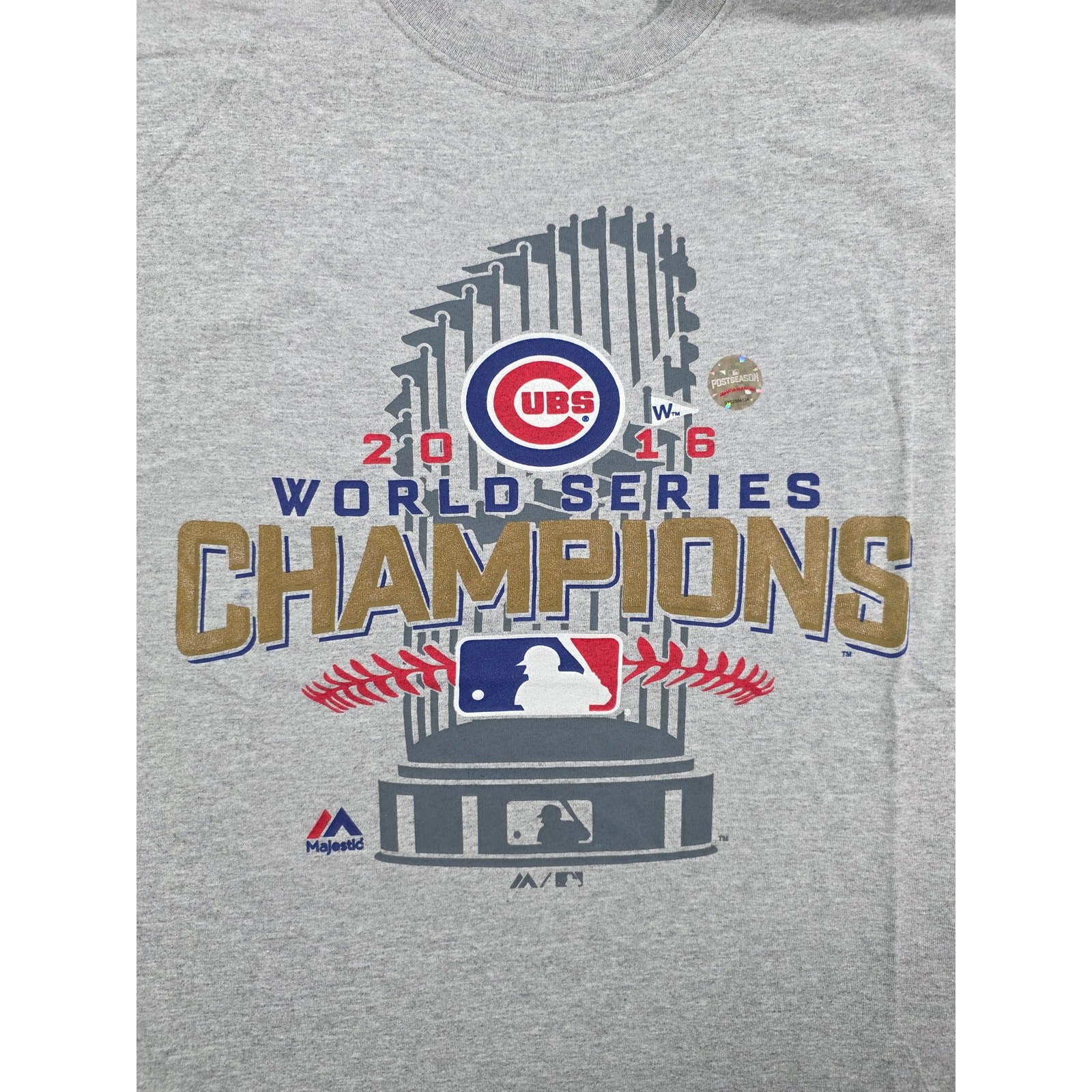 Port & Company Cubs 2016 World Series Champions Gray T-Shirt XL MLB gallery