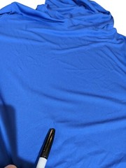 2 Long Sleeve Plain Lighter Blue Workout Shirts Hood Size Medium M/L Loose Solid