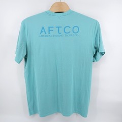 AFTCO AFTECH Performance Graphic T-Shirt Light Blue Mens XXL