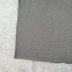 Active Shirt Mens Large Gray Crew Neck Short Sleeve Graphic Stretch Pullover