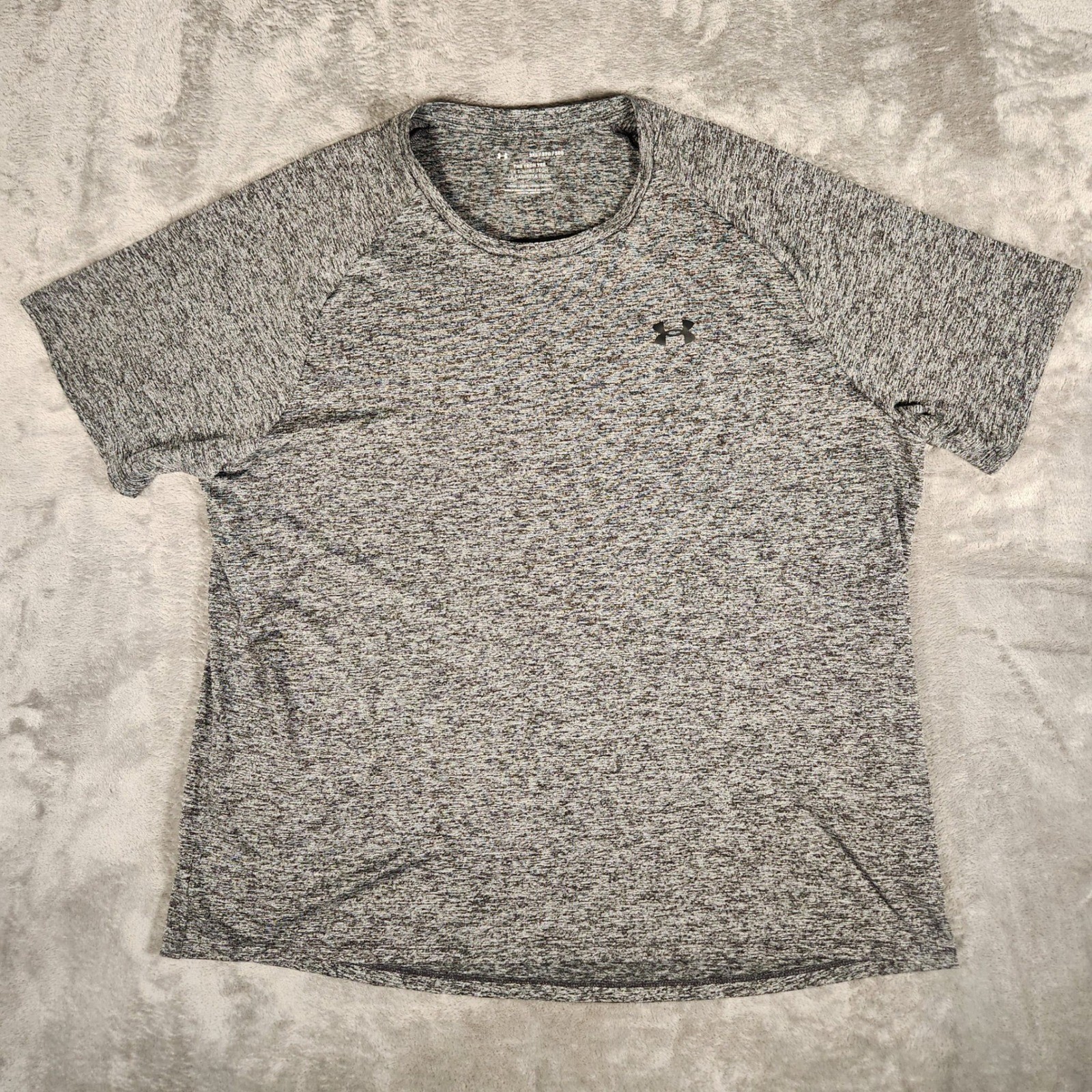 Under Armour Tech Tee Mens 3XL Grey Excellent Short Sleeve Space Dye 1326413 gallery