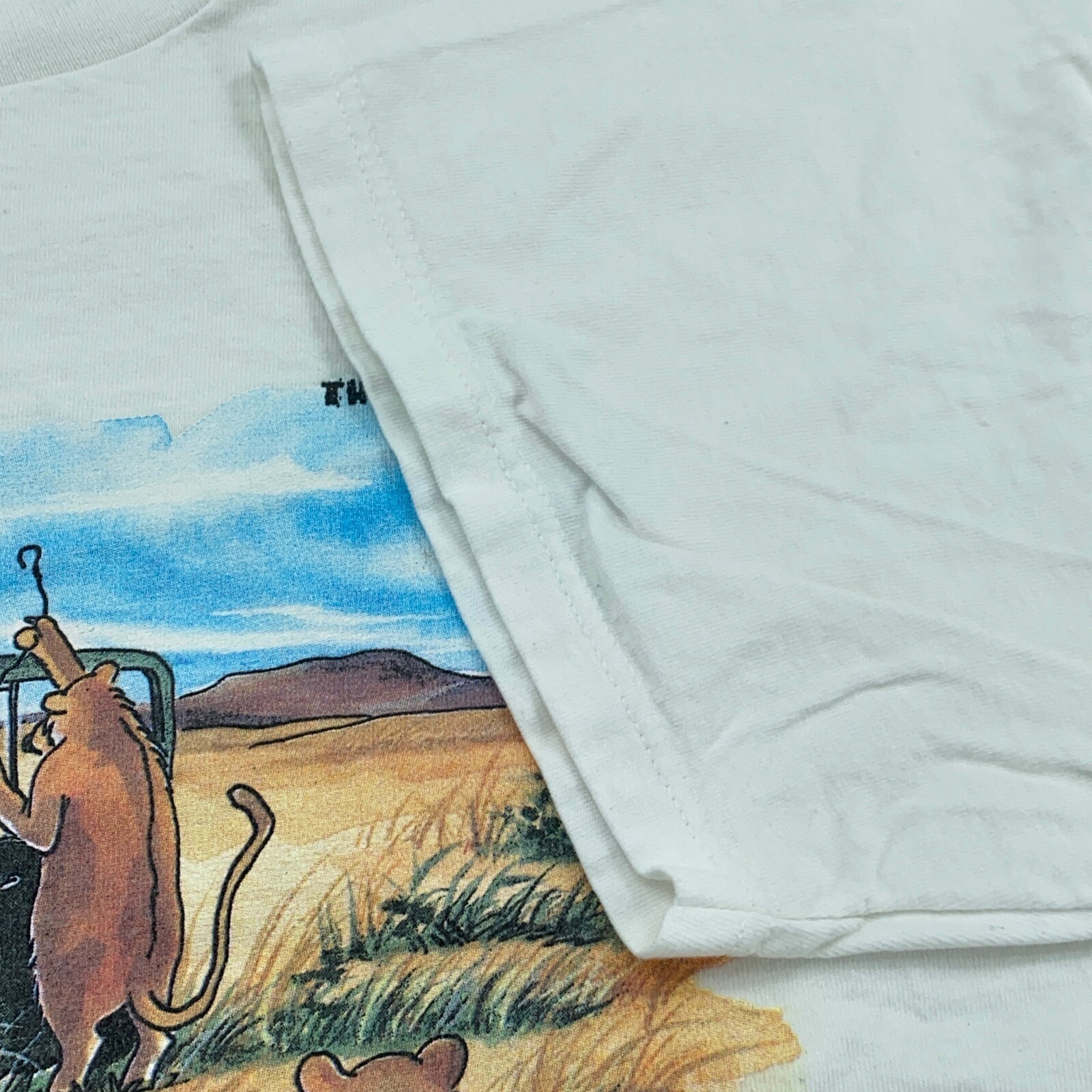 vtg 90s THE FAR SIDE CARTOON COMIC STRIP LION COAT HANGER T-Shirt L joke gallery