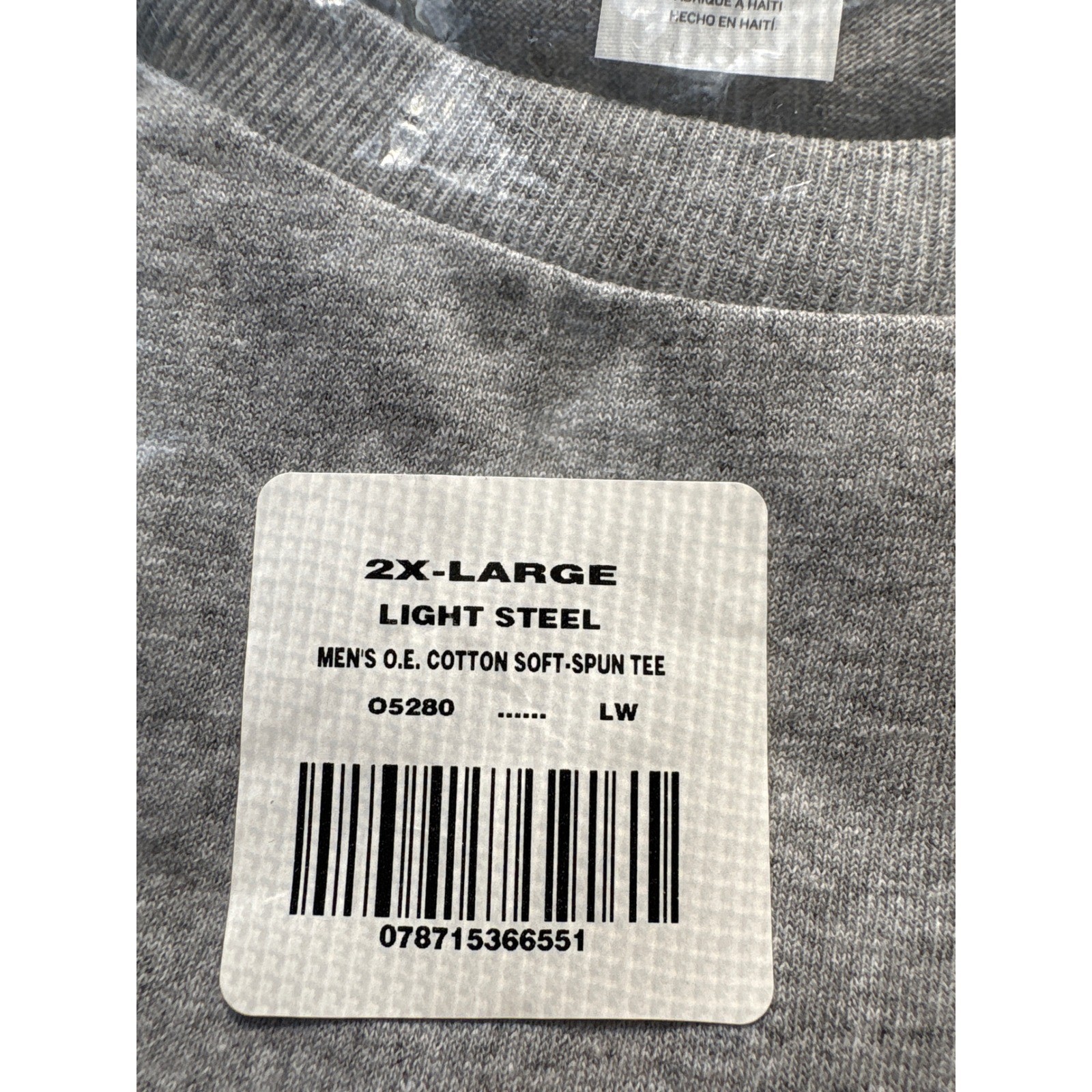 Hanes Mens Light Steel Cotton Soft-Spun T-Shirt 2XL Gray Crew Neck O5280 NIP gallery