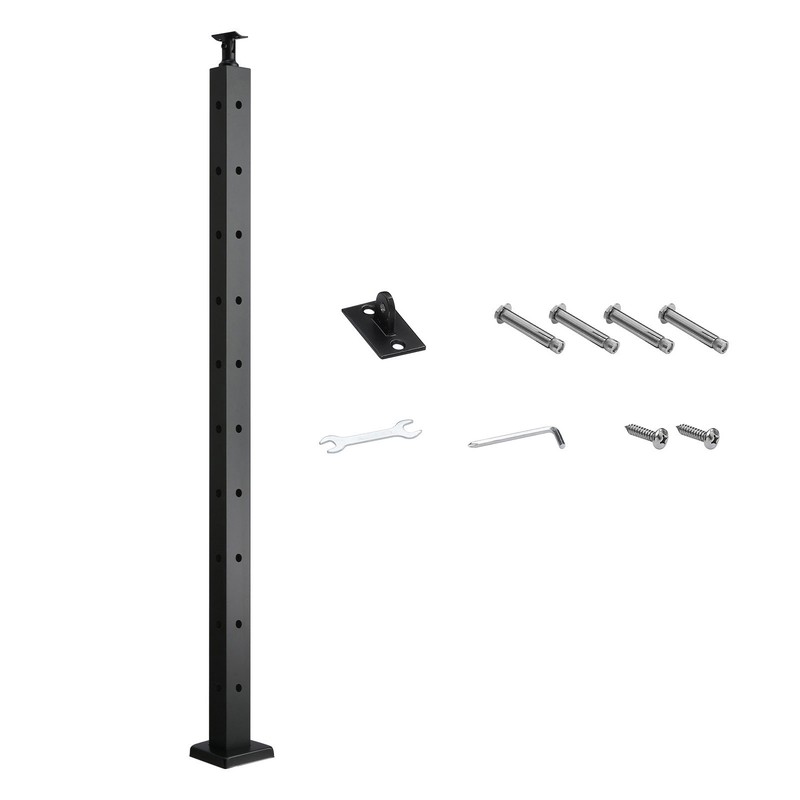 Uimoso Cable Railing Post 36″x2″x2″ with L-Shaped Holes 1JZLGZXHS914IVCFL001V0