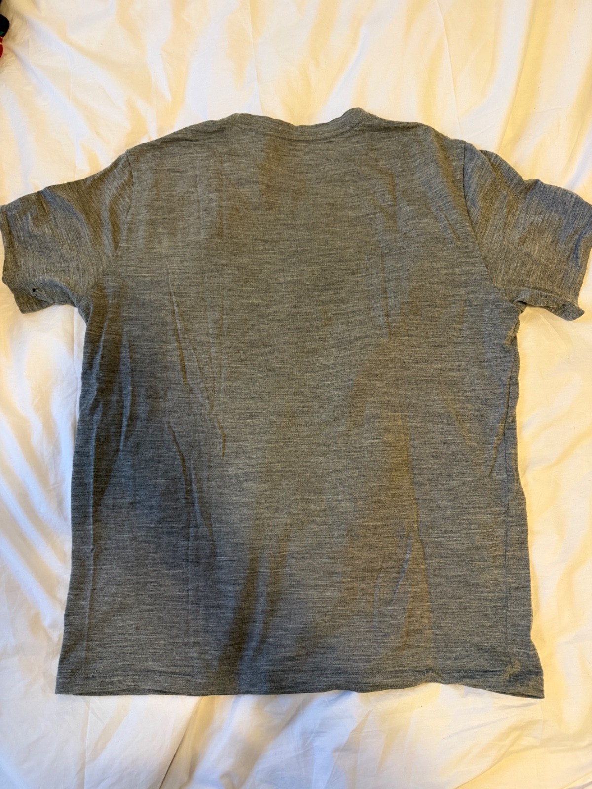 Wool & Prince 100% Merino Heather Grey T Shirt Made in Korea Medium gallery